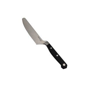Farberware Pro 5.5" Serrated Utility Knife Forged Stainless Steel Black Handle
